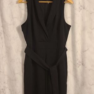 Black jumpsuit with waist tie XL NWOT